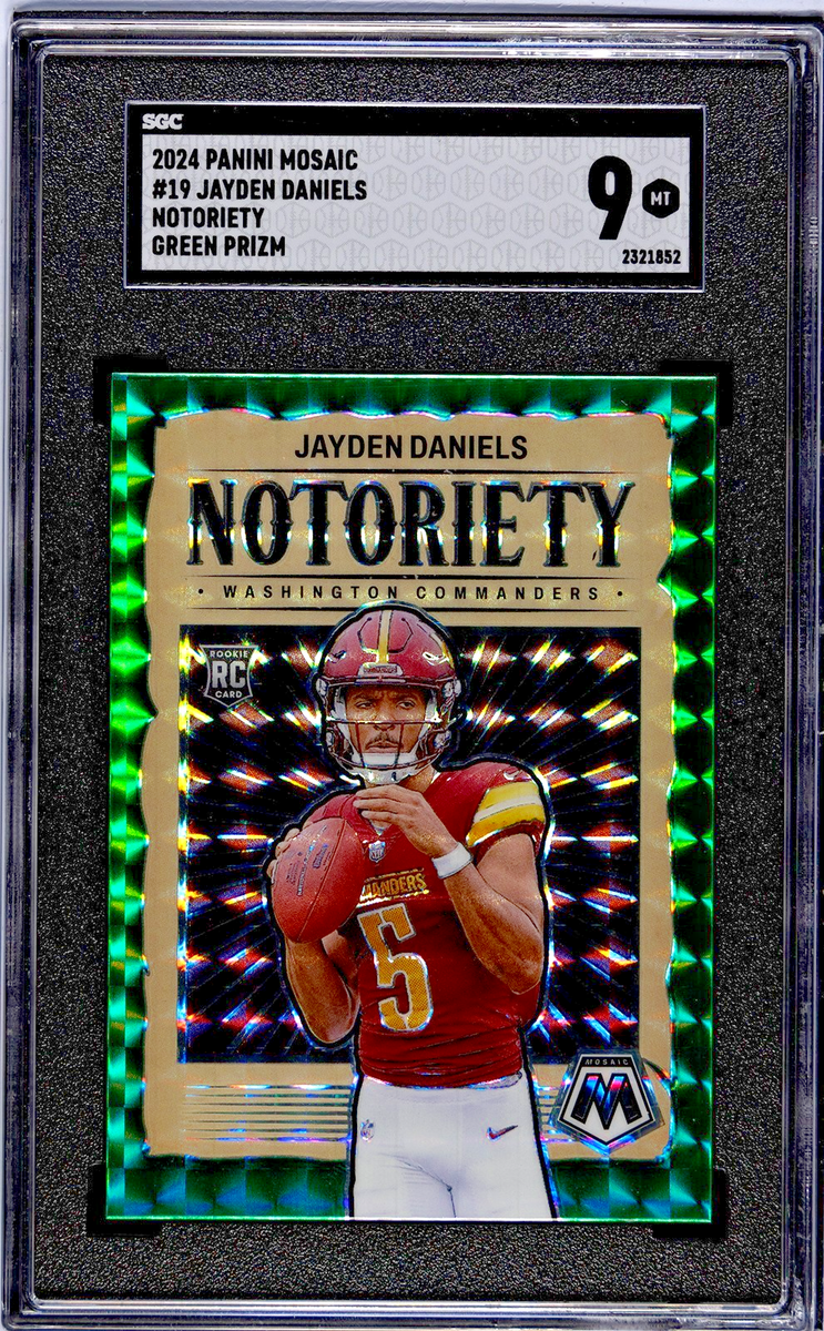2024 Panini Mosaic - Notoriety Jayden Daniels #19 Green Mosaic