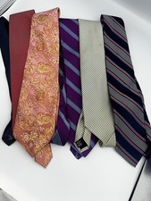 Bold Men's 100 Silk Neck Ties Designer Professional Multicolored Lot 5 Purple
