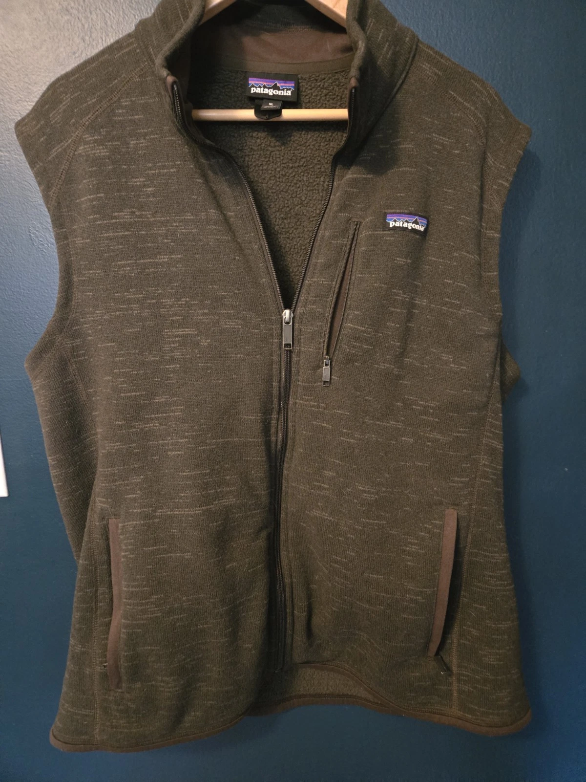 Patagonia Men's XL Polyester Full Zip Vest Sherpa Outdoor Hiking PNW Camping