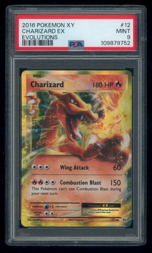 2016 Pokemon XY Charizard EX Evolutions #12 PSA 9 Mint