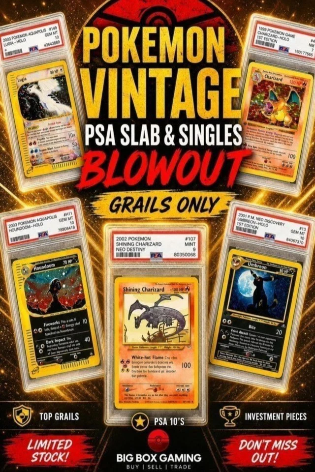 £50k+ PSA Slab Vintage Blowout! 99p Pokemon Vintage BANGERS!..