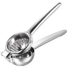 Manual Hand Juicer Stainless Steel Lemon Orange Citrus Squeezer Silver