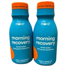 2PK More Labs, Morning Recovery Drink Supplement, Orange Mango, 3.4 OZ Exp 09/26