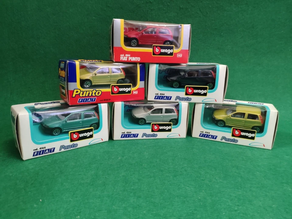 BURAGO 1:43 LOTTO MODELLI FIAT PUNTO PROMO PROMOZIONALI IN BOX MACCHININE 🔺🔺🔺 - Immagine 2 di 4