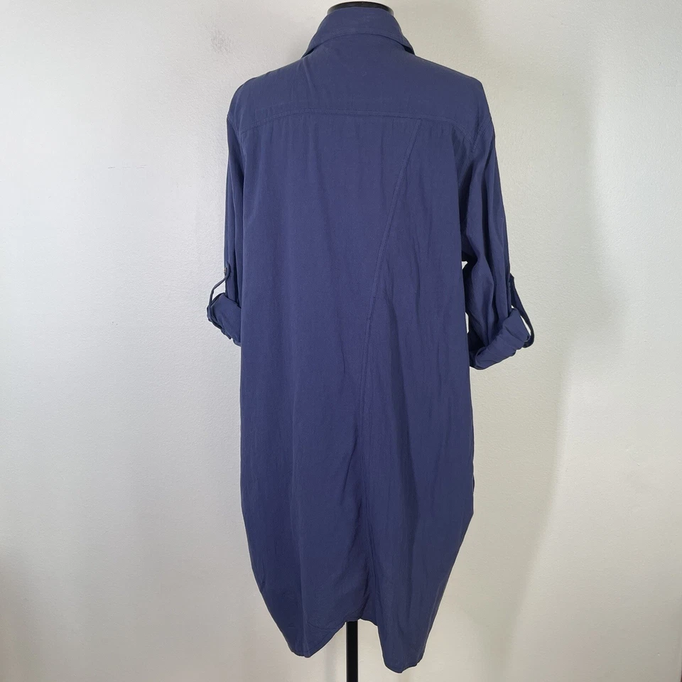 Vestido Anself Para Mujer XXL Azul Lagenoon Look Asimétrico Botón Camisa Chaqueta Foto 2 de 4