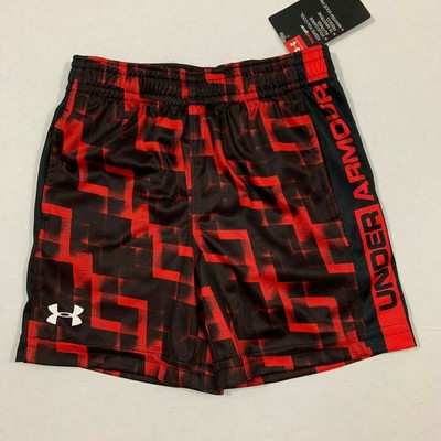NEW Under Armour 2T or 3T elastic waist shorts baby boy red black gray
