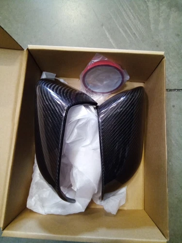 FOR 2017-23 TESLA MODEL 3 DIRECT ADD-ON MATT CARBON FIBER SIDE MIRROR COVERS CAP