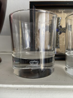 Crown Royal Etched 3D Laser Hologram Floating Crown On Pillow Whisky Glass 11oz.
