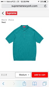 supreme knit polo