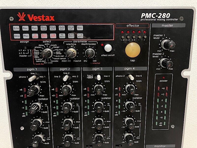 VESTAX PMC 280 DJ MIXER WITH EFFECTS VOCODER Confirmed VESTAX PMC 280 DJ MIXER WITH EFFECTS VOCODER Confirmed