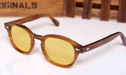 Moscot Lemtosh Sonnenbrille Damen Retro rundes Gestell braune Platte Sonnenbrille Herren - Bild 13 von 14