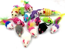 AXEL PETS 15 Variety Mice Rattle Sound Catnip Toy for Cat, Pack of 15 Mice