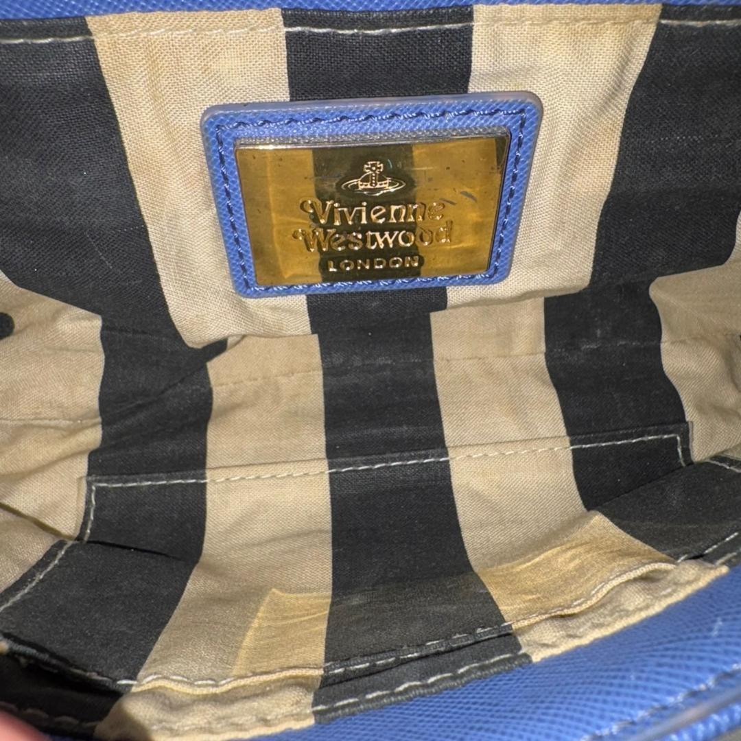 VIVIENNE WESTWOOD Shoulder Bag Orb Blue Sacoche Leather VIVIENNE WESTWOOD Shoulder Bag Orb Blue Sacoche Leather