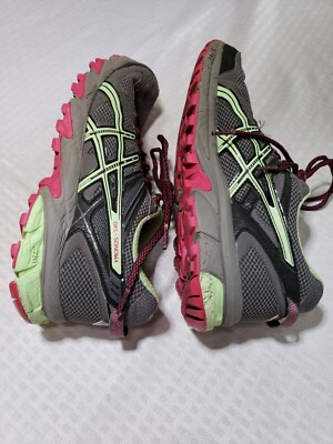 ASICS GEL-Sonoma Athletic Running Shoes - Grey Green Pink - Womens Sz 8