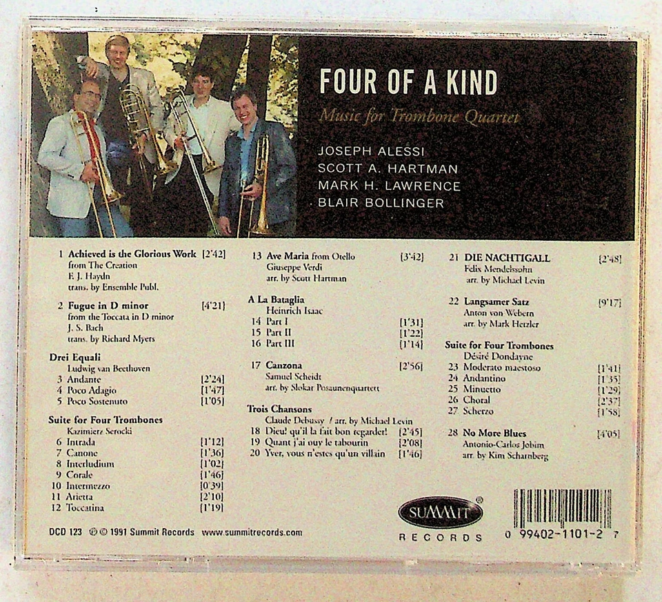JOSEPH ALESSI etc- Four Of A Kind - Music For Trombone Quartet CD NEW Classical - Image 2 of 2