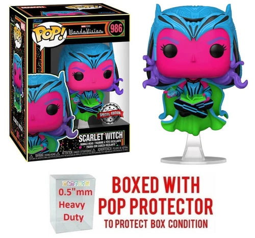 Funko Pop Marvel Wanda Vision BlackLight : Scarlet Witch #986 Vinyl "MINT"