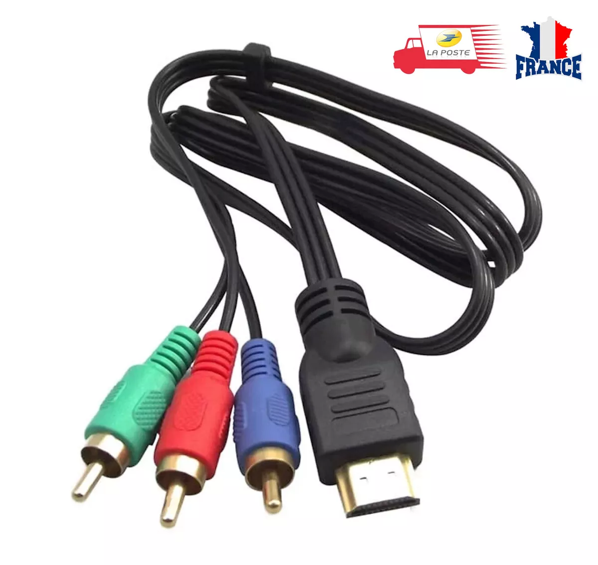 marque generique - Adaptateur Câble Convertisseur HDMI Femelle vers VGA  Mâle USB Mini-jack Audio - Câble HDMI - Rue du Commerce