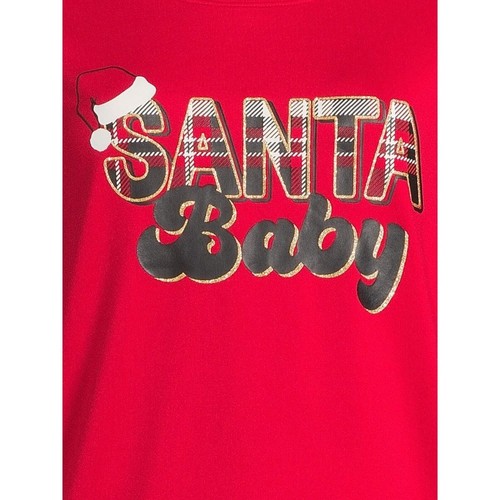 Christmas Holiday Santa Baby Pajama Set Size Large (12-14) Secret Treasures -NEW - Picture 3 of 3