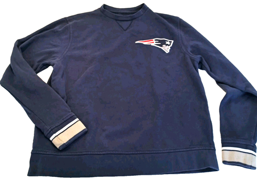 Majestic New England Patriots Men's M Sweatshirt Crew Neck Football NFL Blue