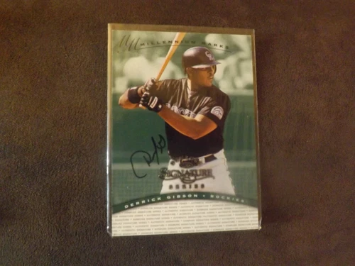 1997 Donruss Signature Series Millennium Marks Derrick Gibson Autographed Card