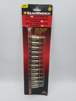12 Pc. 3/8" Drive Hex Bit Socket Set, Metric