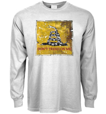 Long sleeve t-shirt Don't tread on me flag tee shirt men's clothing