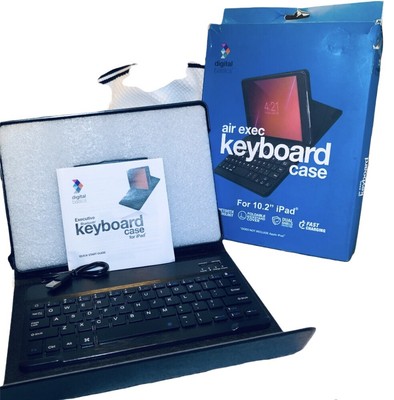 Digital Basics Air Exec Bluetooth Removable Keyboard Case for 10.2in ipad-NEW