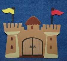 Summer Sand Castle, Foam Refrigerator Magnet, Made in the USA