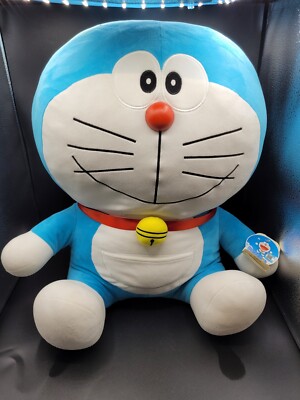 Doraemon Stuffed Toy L Size Plush Doll Height  Anime Character In Good Condition
