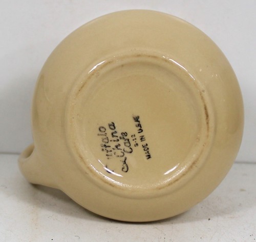 Vintage TAN COLOR " BUFFALO CHINA CAFE " Restaurant Ware Individual Creamer - Picture 3 of 4