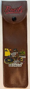 Vintage GEORGIA Pencils Case - Souvenir Pencil Pouch for State of Georgia