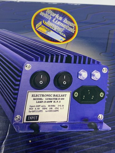 Lumatek ELECTRONIC BALLAST Model LK6240T 240V For 600W Lamps NO POWER CORD - Picture 7 of 8