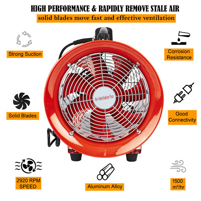 Ventola Da 250 Mm. Estrattore Per Condotto In Linea Per La Ventilazione Industriale Kh056