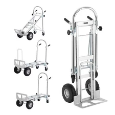 Aluminum Convertible Hand Truck 4-in-1 1000 Lbs Capacity Heavy Duty Dolly Cart