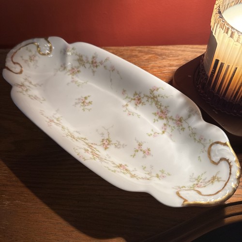 Theodore Haviland 12.25” x 5” CELERY TRAY Limoges France “Lucille” Floral c.1903 - Picture 4 of 7