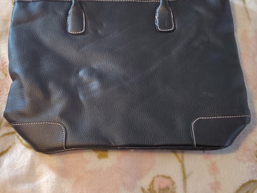 Vintage Victoria's Secret Leather Purse Tote & Wristlet 16" Pink Lined Large - Picture 10 of 24