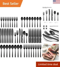 Comfortable Dining: 48-Piece Stainless Steel Flatware Set for 8, Dishwasher Safe