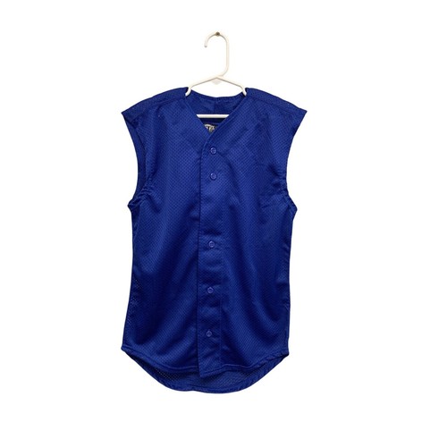 2 New Tag Team Uniform Youth Medium Button Down Baseball Mesh Jersey Tank Tops - Picture 2 of 6