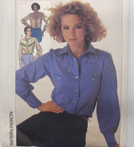 Vintage Simplicity Sewing Pattern 7231 Womens Shirt Size 6 8 10 Uncut - Picture 3 of 4