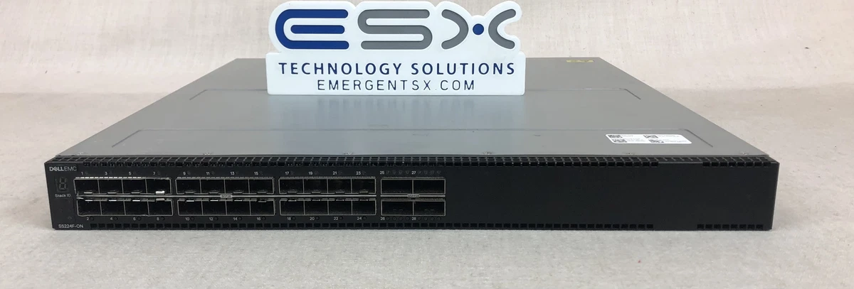 Dell S5224F-ON 24 Port 25G SFP28, 2x 100G Switch, 2x PSU, 4x Fan