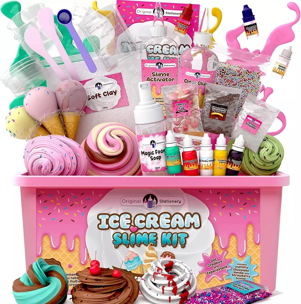 Original Stationery Fluffy Slime Kit for Girls Everything in One