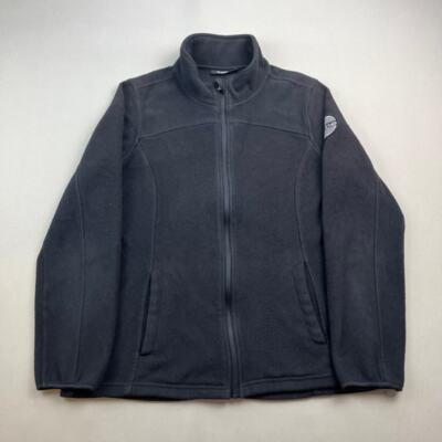 Vintage Bebe Fleece Jacket Womens Medium Black Sport Track Casual