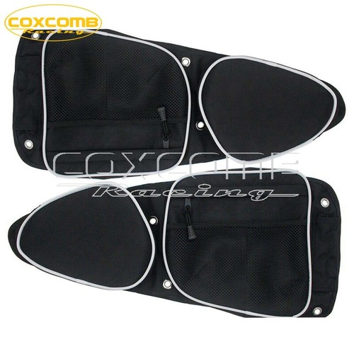 UTV Front Side Storage Door Bags & Knee Pad For Polaris RZR XP 1000 900 Turbo S - Foto 4 di 11