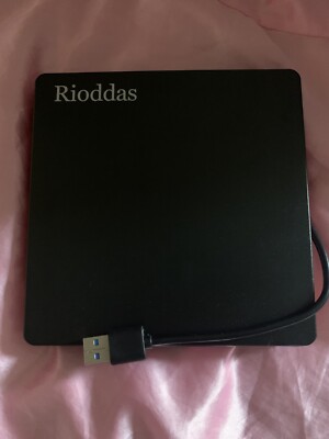 Rioddas Externes CD Laufwerk USB 3.0 Portable CD/DVD/-RW Laufwerk Slim DVD/CD ROM