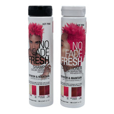 No Fade Fresh Color Depositing Shampoo  Conditioner Set 6.4 oz Hot Pink Vegan