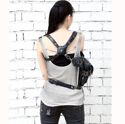 steampunk leg holster bolsa