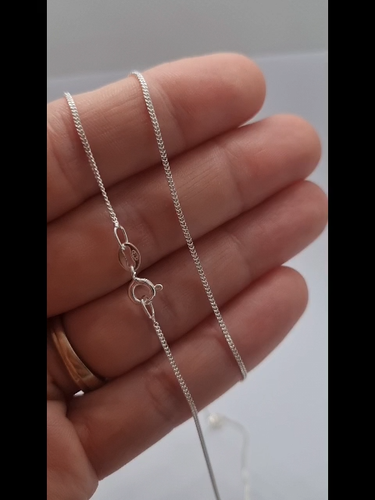Sterling Silver Chain Necklace Curb Link Stamped 925 1mm 6.5inch to 36inch New - Video 1 of 1