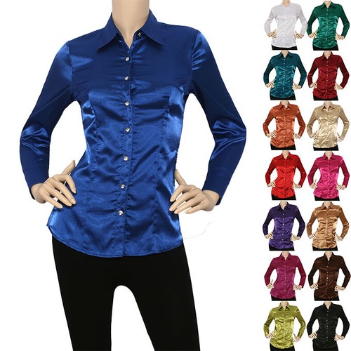 IRON PUPPY Satin Charmeuse Button Down 