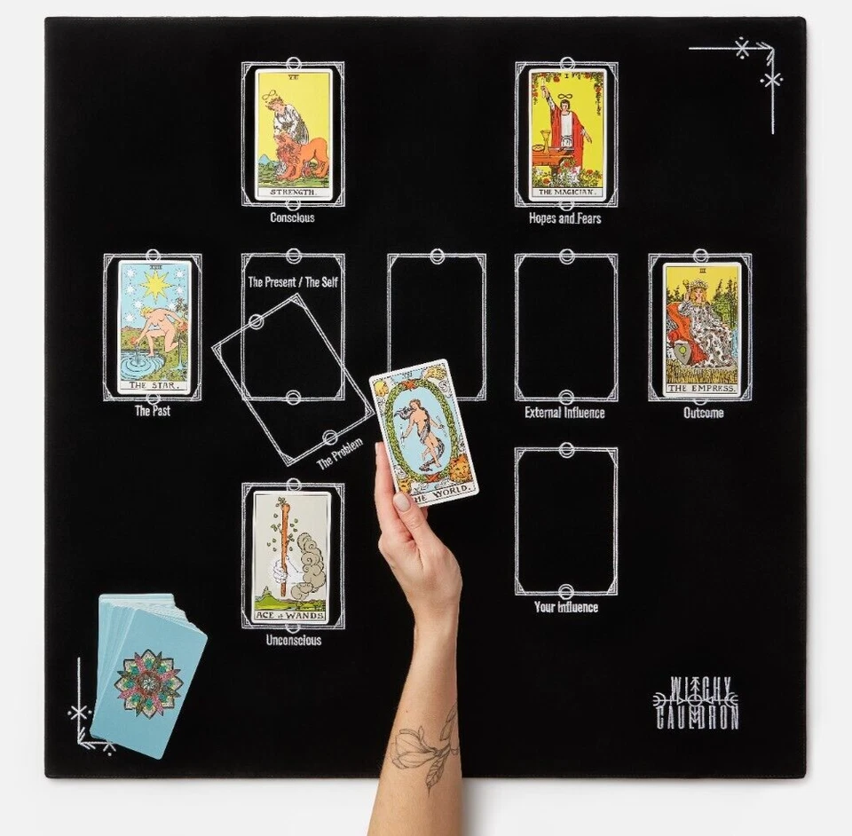 Tarot Reading Cloth – Luxurious Velvet and Satin for Celtic Cross Spread - Image 3 of 4