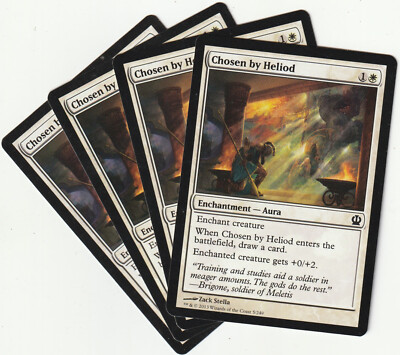   4 MAGIC The Gathering CHOSEN BY HELIOD White Enchantment PLAYSET THS/EN NM/EX